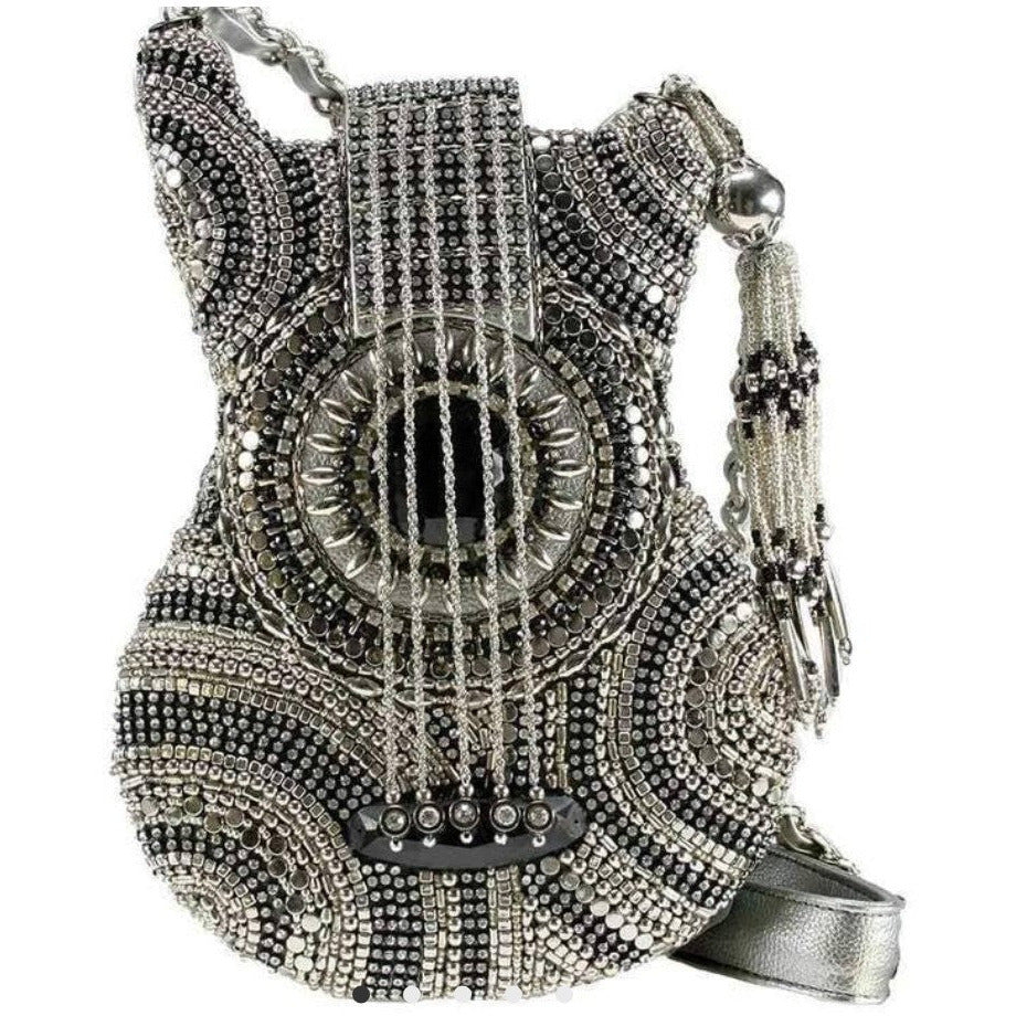 On Tour Beaded Crossbody Guitar Handbag