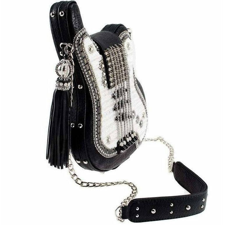 Greatest Hits Beaded Crossbody Guitar Handbag