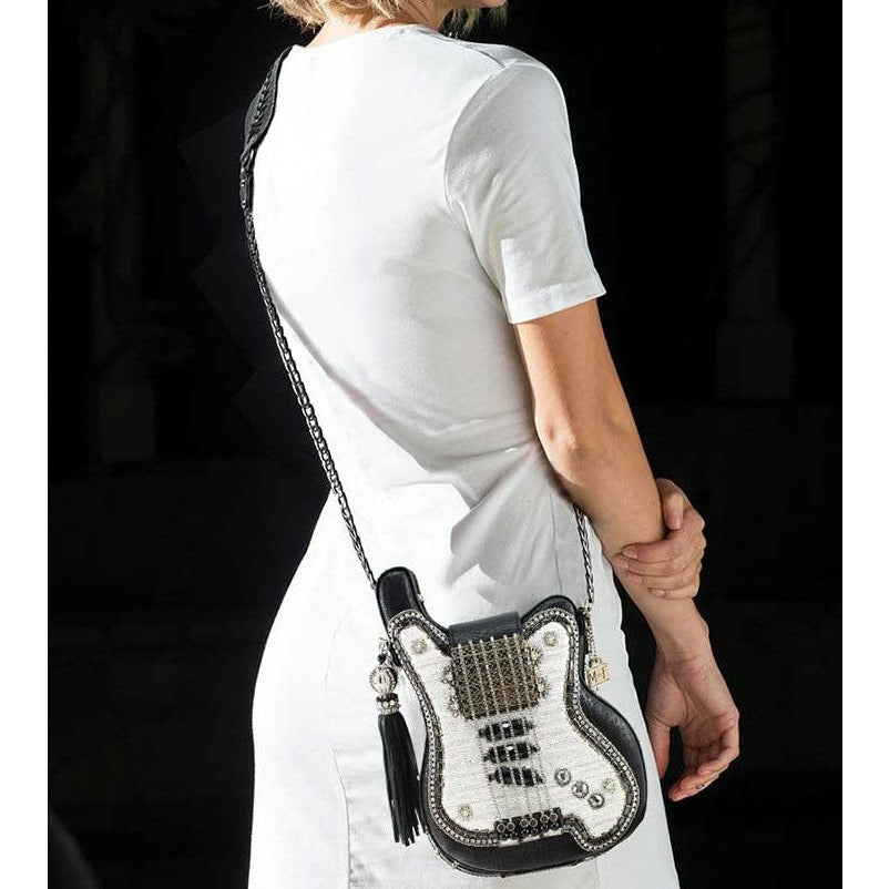 Greatest Hits Beaded Crossbody Guitar Handbag