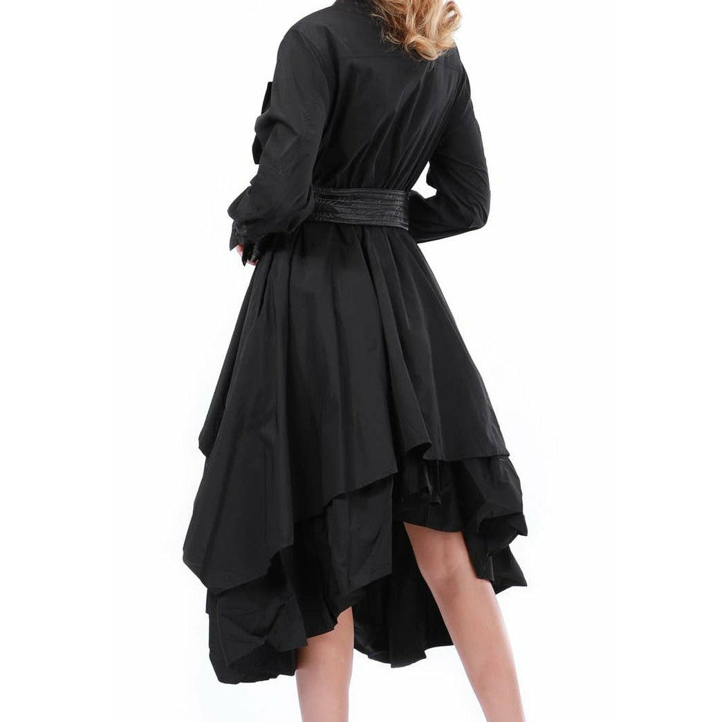 Long Sleeved Belted Dress