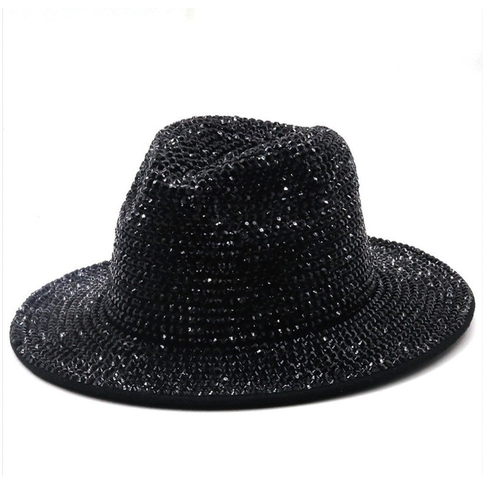 Stylish Rhinestone Fedora Hat