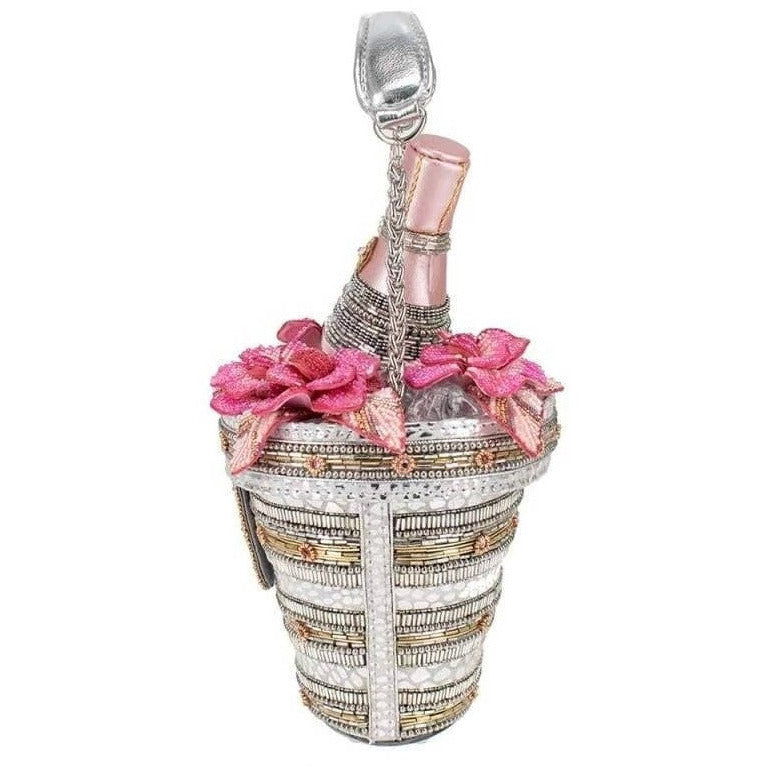 Champagne On Ice Beaded Top-Handle Bag