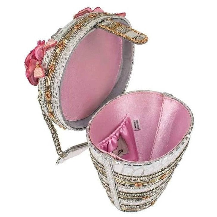 Champagne On Ice Beaded Top-Handle Bag
